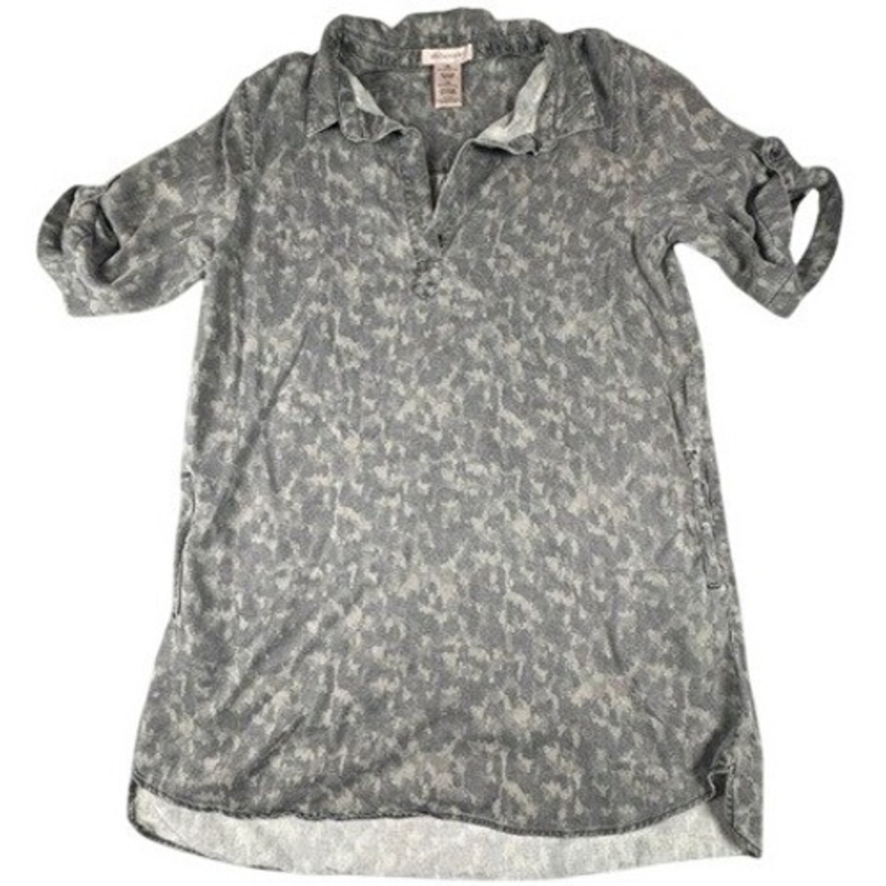 Philosophy Republic Clothing Shirt Dress Womens XXL Brushed Cougar Camo Tencel